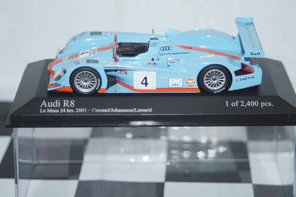 Minichamps audi r8s 2nd place le mans 2000 team joest 1:43 430 000909