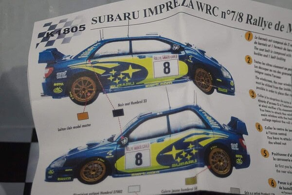 Provence moulage subaru wrc monte carlo 2003 k1805  kit 1:43