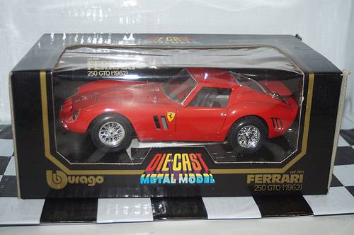Burago ferrari 250 gto 1962 red 1:18 scale ref 3011