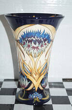 Moorcroft large vase "cornflower cavalcade" 23cm unboxed 2012